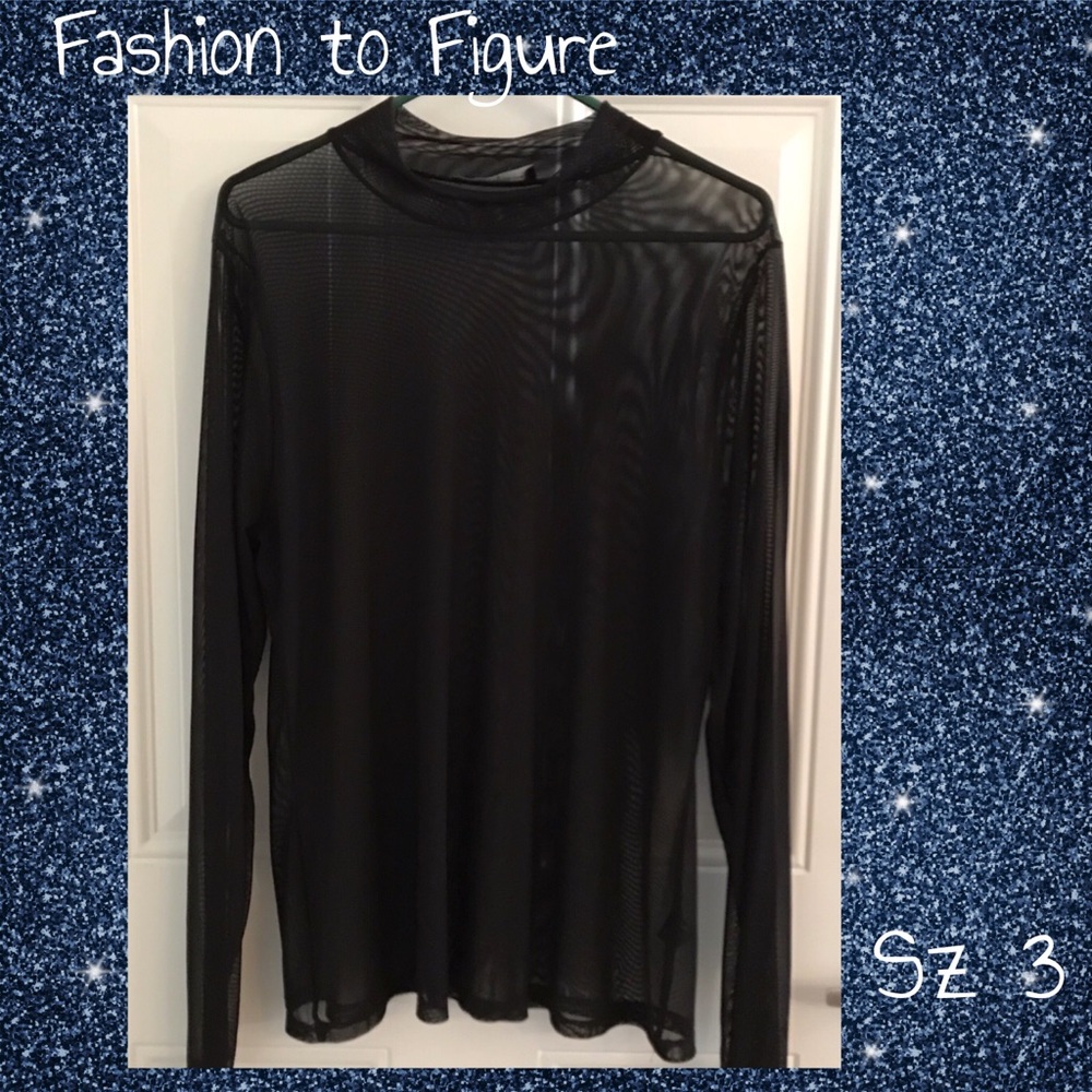 Fashion to Figure Sheer Mesh Top Sz 3